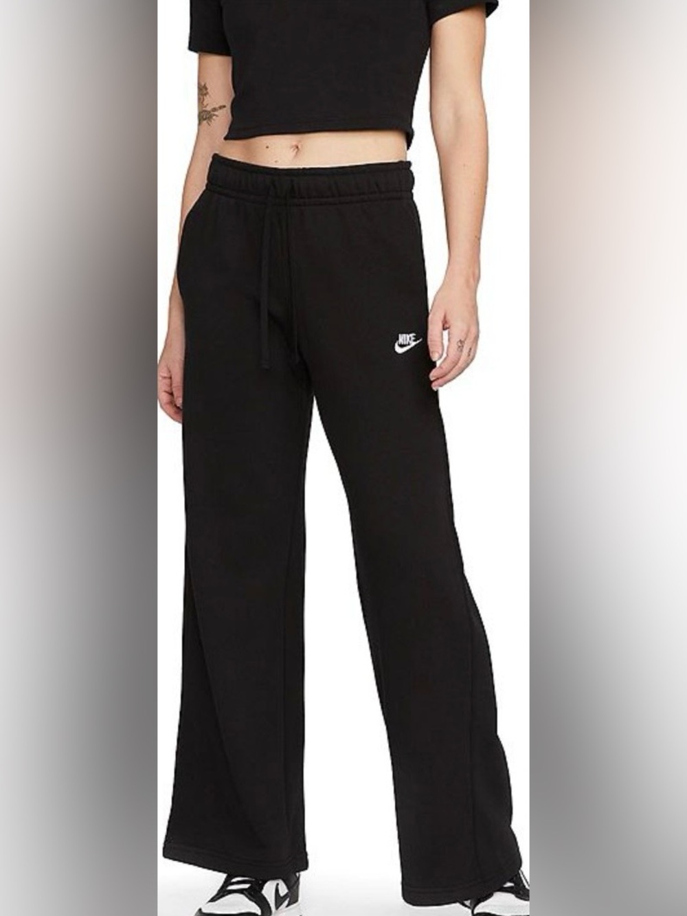 Nike Sportswear Phoenix Fleece Wide Leg Sweatpants Black Women’s Small - Picture 1 of 8